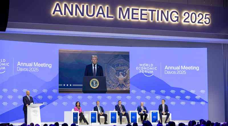 Davos 2025. Trump pide reducir el precio del petroelo